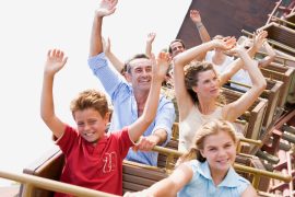 Family on a rollercoaster