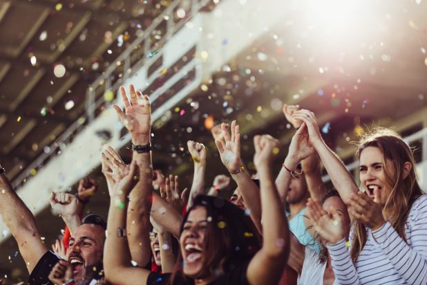 Cheering crowd